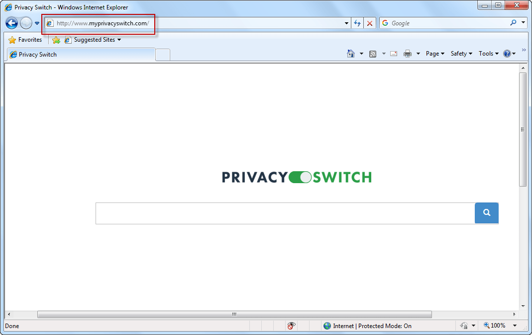 Myprivacyswitch.com Search Bar
