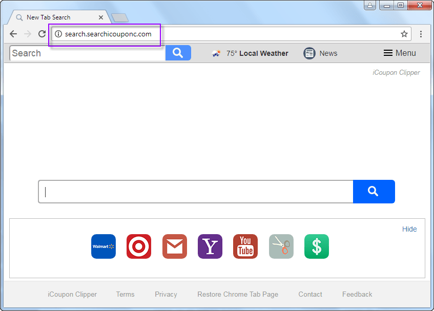 Search.searchicouponc.com Search Bar