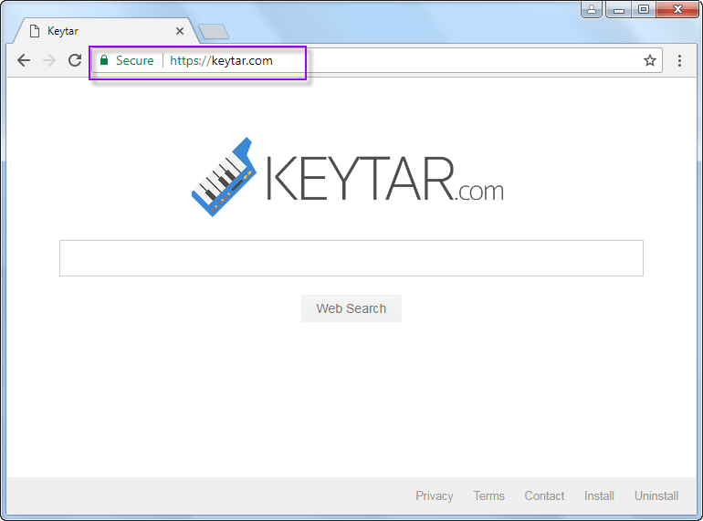 Keytar.com search bar