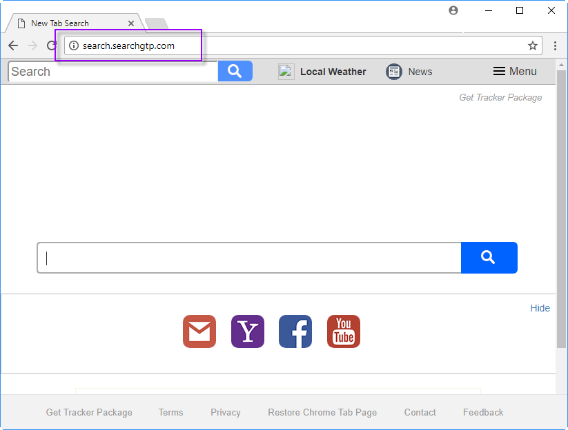 Search.searchgtp.com search bar