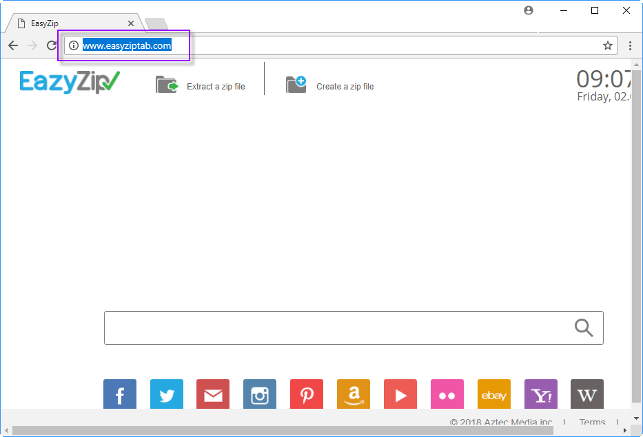 easyziptab.com search bar