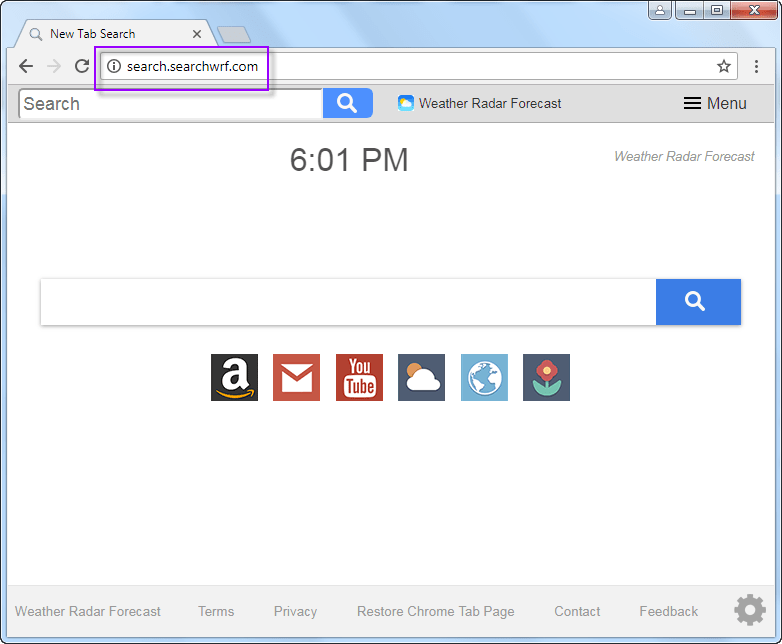 Search.searchwrf.com search bar