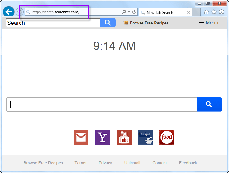 Remove Search.searchbfr.com search bar