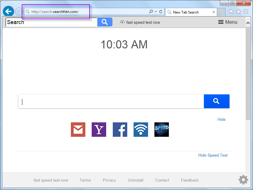 Remove Search.searchfstn.com search bar