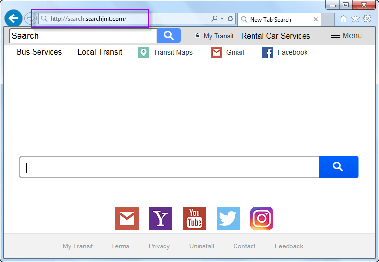 Remove Search.searchjmt.com search bar