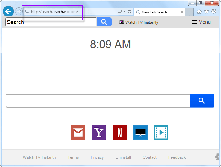 how to remove Search.searchwtii.com search bar