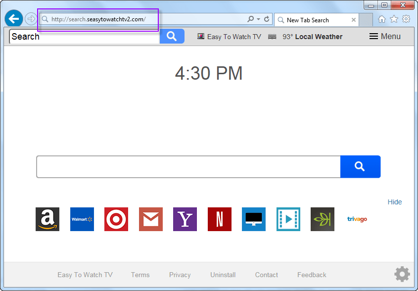 remove Search.seasytowatchtv2.com search bar