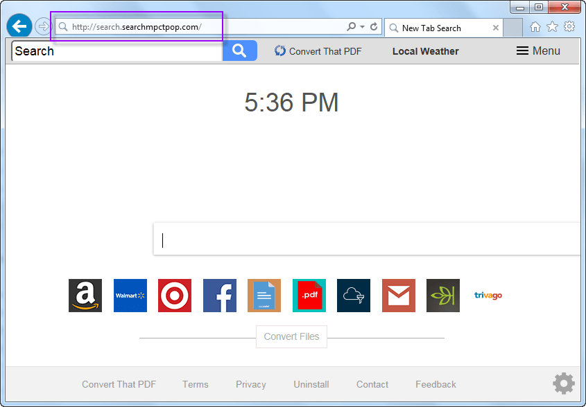remove search.searchmpctpop.com search bar