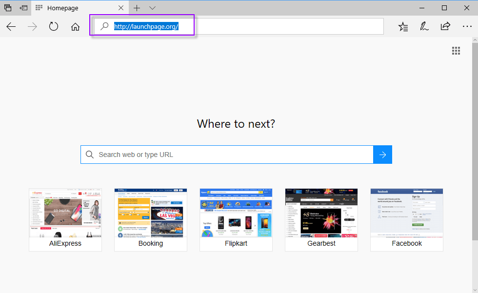 how to remove launchpage.org