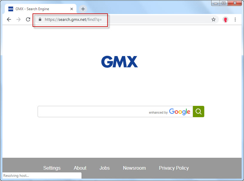 Remove Search.gmx.net from chrome