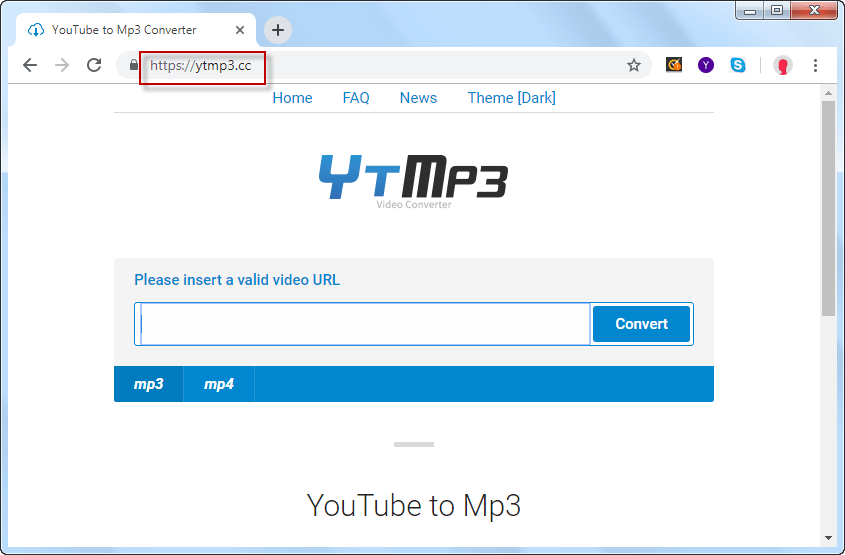 remove ytmp3.cc page