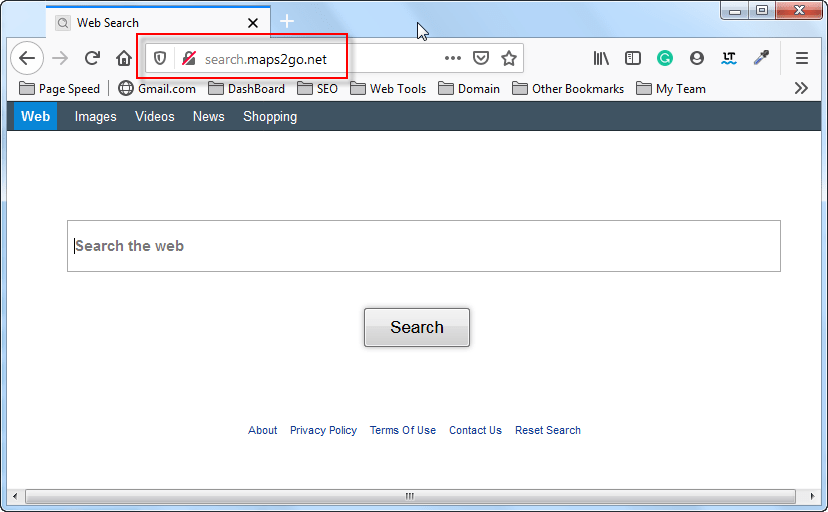 Search.maps2go.net search bar