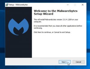 Malwarebytes Setup Wizard