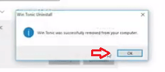 uninstall win tonic over