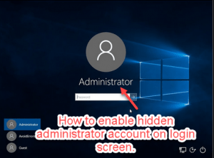 enable administrator account