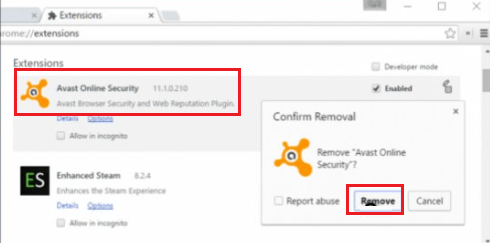 how to disable avast browser adds